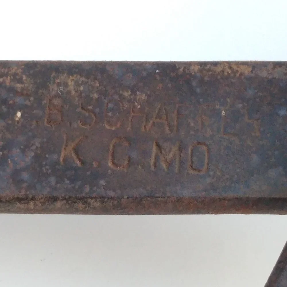 T. B. Schaffer Ice Block Tongs Decor Item Antique Icehouse Primitive Tool